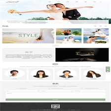 （自适应手机版）响应式婚纱照摄影类网站源码 HTML5个人写真户外摄影工作室网站织梦模板
