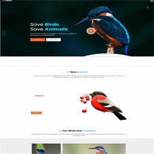 拯救鸟类拯救动物HTML5网站模板