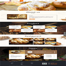 (PC+WAP)蛋糕面包食品类网站pbootcms模板 美食点心食品糕点类网站源码