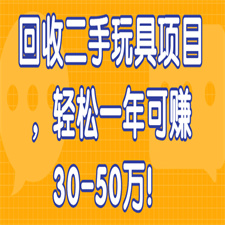 回收二手玩具项目，轻松一年可赚30-50万