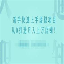 2022年虚拟项目实战指南，新手从0打造月入上万店铺