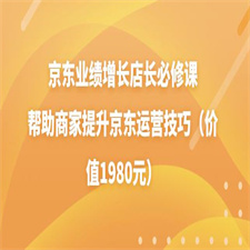 京东业绩增长店长必修课：帮助商家提升京东运营技巧（价值1980元）